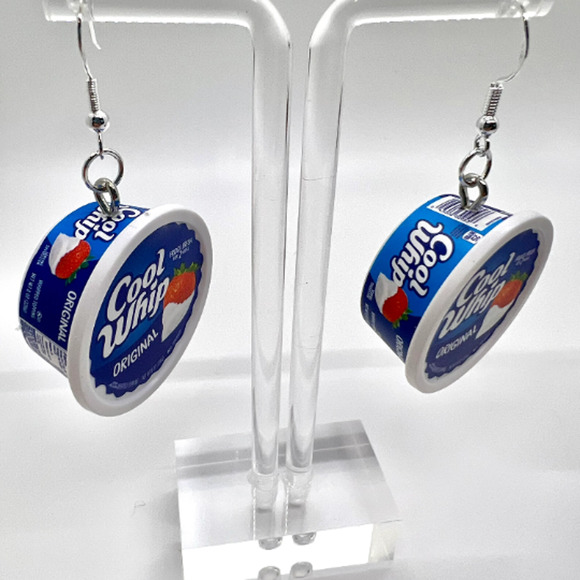 Cool Whip Earrings - Whipped Cream Earrings - Mini Brands Earrings - Food Earrin - Picture 2 of 9
